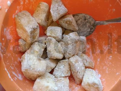 Šiltas salotas su traškiais baklažanais ir fetos sūriu Žingsnis 5