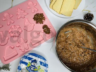 Šokoladinis varškės desertas su sausainiais Žingsnis 5