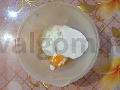 Grietinės ryžių blynai su avietėmis Žingsnis 1