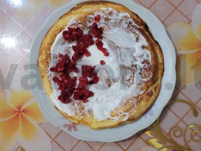 Grietinės ryžių blynai su avietėmis Žingsnis 4