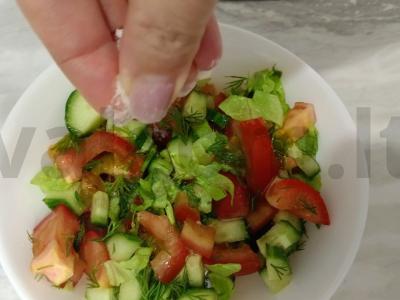 Daržovių salotas su sezamu Žingsnis 4