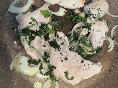 Kepta kiaulienos kaklasnukis su žolelėmis Žingsnis 4