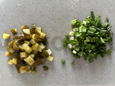 Vinegretas su marinuotais voveraitėmis Žingsnis 2