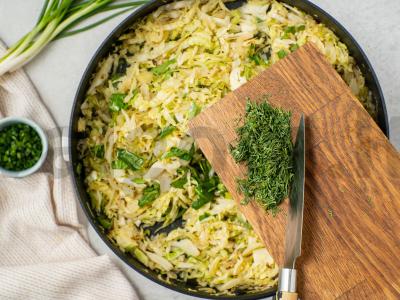 Kopūstų ir špinatų pyragas Žingsnis 5