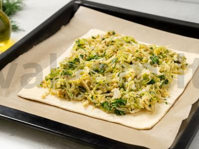 Kopūstų ir špinatų pyragas Žingsnis 6