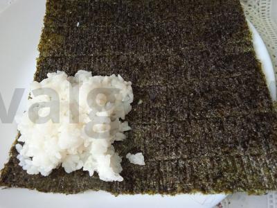 Sushi sumuštinis su varškės sūriu, imbieru ir silke Žingsnis 1