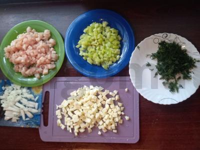 Pjaustytos kotletai su vištiena Žingsnis 1