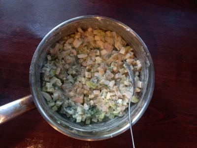 Pjaustytos kotletai su vištiena Žingsnis 4