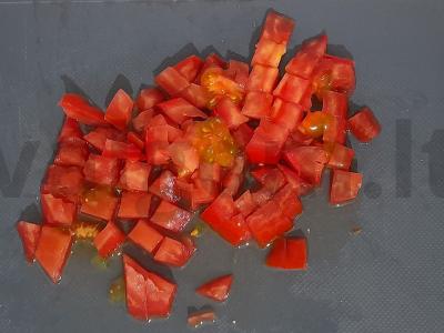 Daržovių salotas su krevetėmis ir kinoja Žingsnis 3