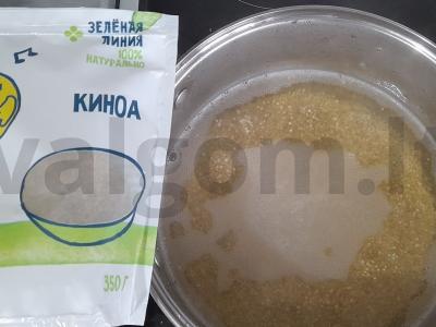 Daržovių salotas su krevetėmis ir kinoja Žingsnis 6