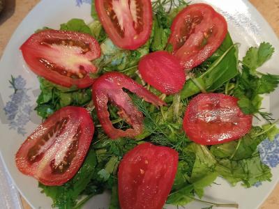 Salotas su mocarela ir garstyčių padažu Žingsnis 2