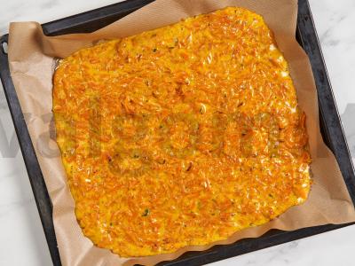 Morkų ritinys su kiaušiniu ir sūriu Žingsnis 7