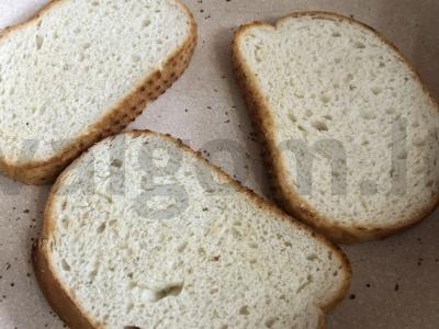 Brusketa su menkės kepenimis ir kiaušiniu Žingsnis 2