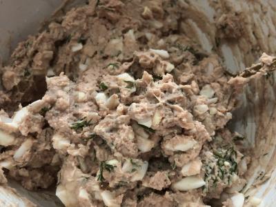 Brusketa su menkės kepenimis ir kiaušiniu Žingsnis 5