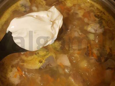 Sūrio sriuba su grybais ir triušiena Žingsnis 12