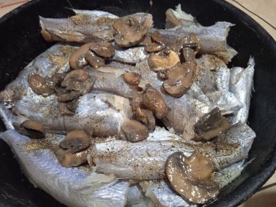 Pūgžlys, keptas su pievagrybiais ir daržovėmis Žingsnis 2