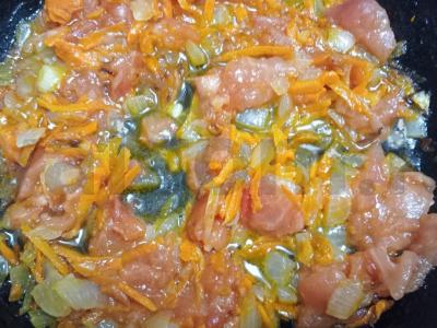 Borsčas ant jautienos sultinio su konservuotomis pupelėmis Žingsnis 7