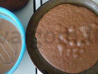 Šokoladiniai blynai su varškės-kokoso įdaru Žingsnis 3