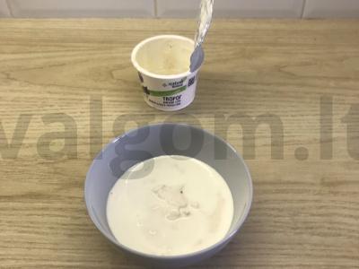 Varškės pudingas su chia sėklomis Žingsnis 1