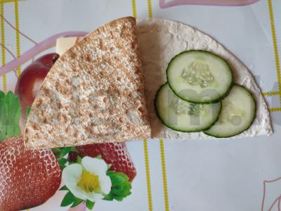 Trikampiai iš lavašo pusryčiams Žingsnis 5