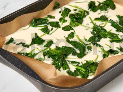 Kiaušinių ritinys su sūriu ir špinatais Žingsnis 6