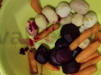 Vinegretas su svogūnais ir aliejumi Žingsnis 1