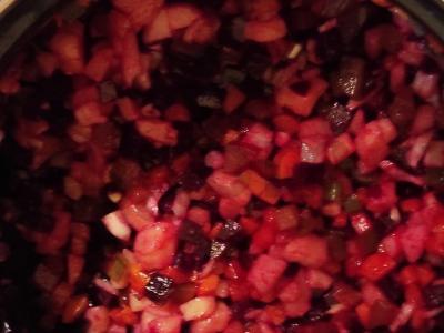 Vinegretas su svogūnais ir aliejumi pagrindine nuotrauka