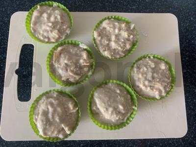 Kefyro keksiukai su avižiniais dribsniais ir obuoliais Žingsnis 6