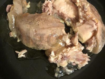 Omletas su vištienos mėsa Žingsnis 3