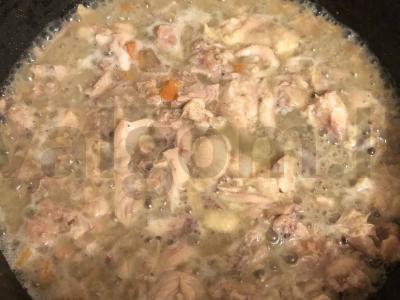 Omletas su vištienos mėsa Žingsnis 4