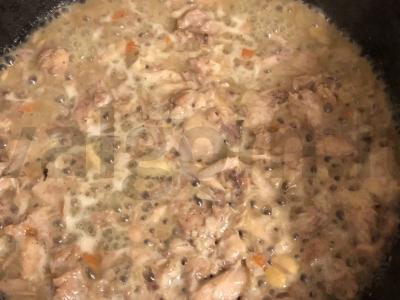 Omletas su vištienos mėsa Žingsnis 5