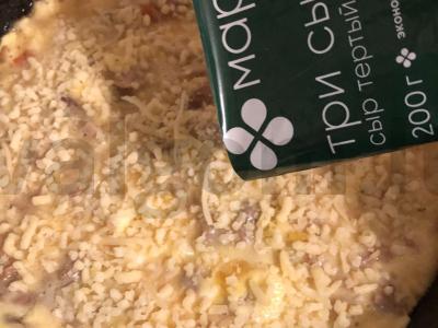 Omletas su vištienos mėsa Žingsnis 8