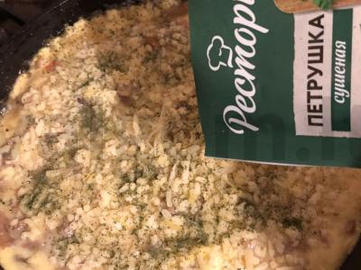 Omletas su vištienos mėsa Žingsnis 9