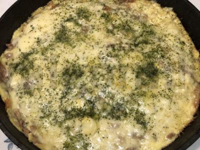 Omletas su vištienos mėsa Žingsnis 10