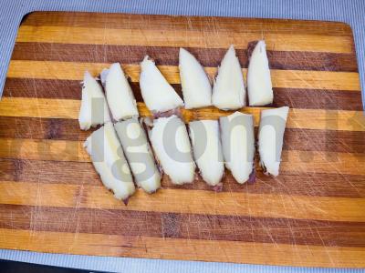 Salotos su keptomis bulvėmis ir stracciatella Žingsnis 1