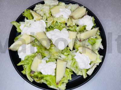 Salotos su keptomis bulvėmis ir stracciatella Žingsnis 4