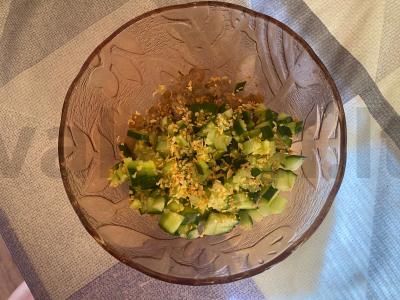 Salotas „Besti“ su aviena ir agurku Žingsnis 6