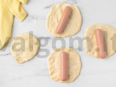 Pyragai su dešrelėmis Žingsnis 9