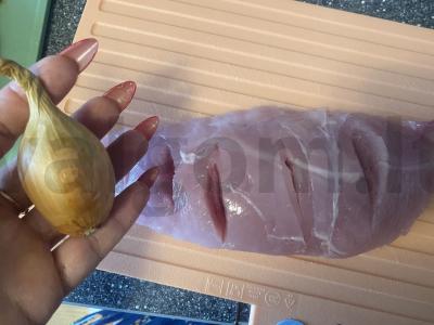 Kalakutienos krūtinėlė su moliūgu ir bulvėmis Žingsnis 3