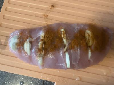 Kalakutienos krūtinėlė su moliūgu ir bulvėmis Žingsnis 5