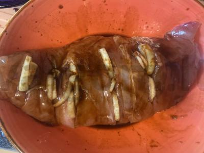 Kalakutienos krūtinėlė su moliūgu ir bulvėmis Žingsnis 6