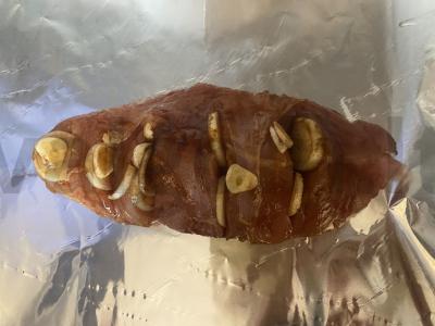 Kalakutienos krūtinėlė su moliūgu ir bulvėmis Žingsnis 7