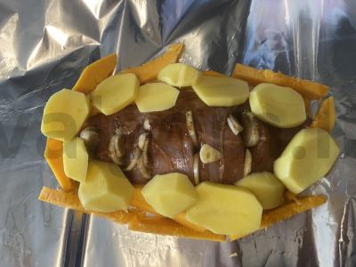 Kalakutienos krūtinėlė su moliūgu ir bulvėmis Žingsnis 9