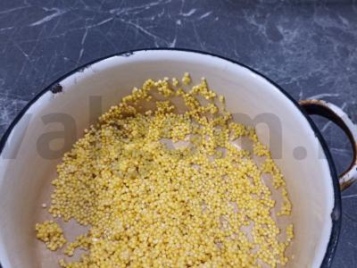 Pšenių košė su kokosų pienu Žingsnis 1