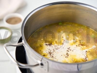 Grietinėlės sriuba su vištienos viduriais Žingsnis 6