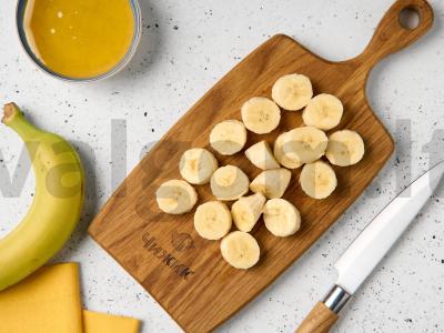 Banano kokteilis su pienu Žingsnis 1