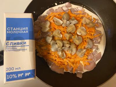 Makaronai „Gideonas“ su vištienos filė ir pievagrybiais Žingsnis 5