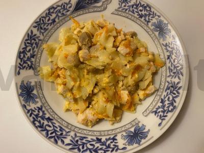 Makaronai „Gideonas“ su vištienos filė ir pievagrybiais Žingsnis 7