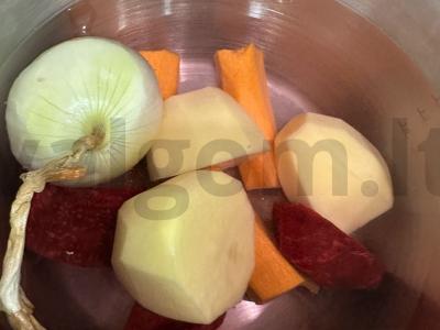 Vinegretas su daržovėmis alyvuogių aliejuje Žingsnis 1