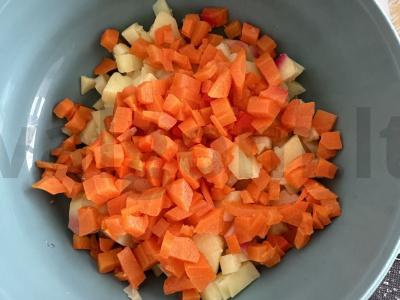 Vinegretas su daržovėmis alyvuogių aliejuje Žingsnis 3